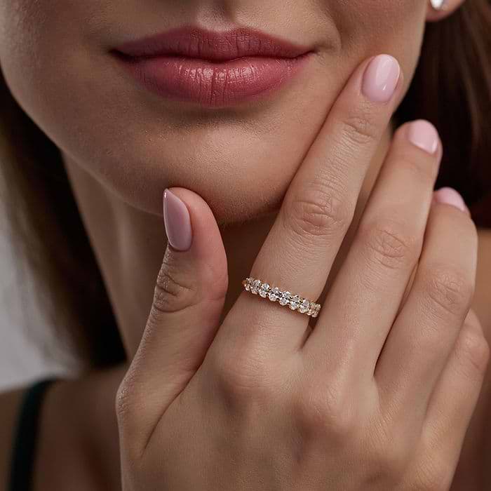 Oval Wedding Band