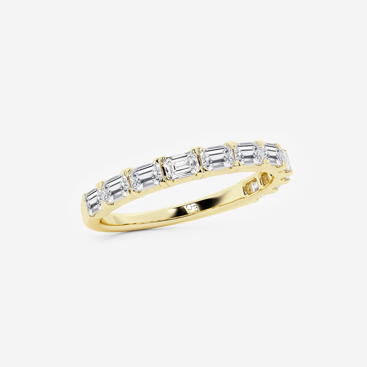 Additional Image 1 for  1 ctw Emerald Lab Grown Diamond East-West Wedding Band
