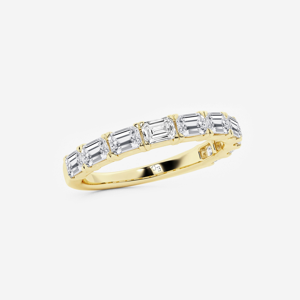 Additional Image 1 for  1 1/2 ctw Emerald Lab Grown Diamond East-West Wedding Band