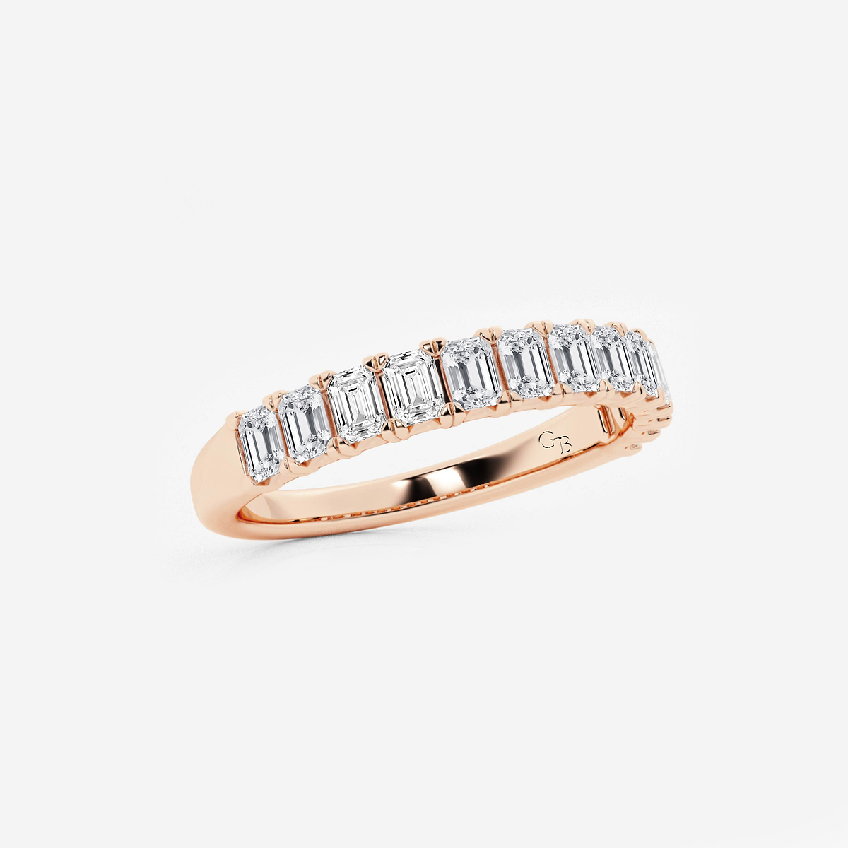 Additional Image 1 for  1 ctw Emerald Lab Grown Diamond Wedding Band