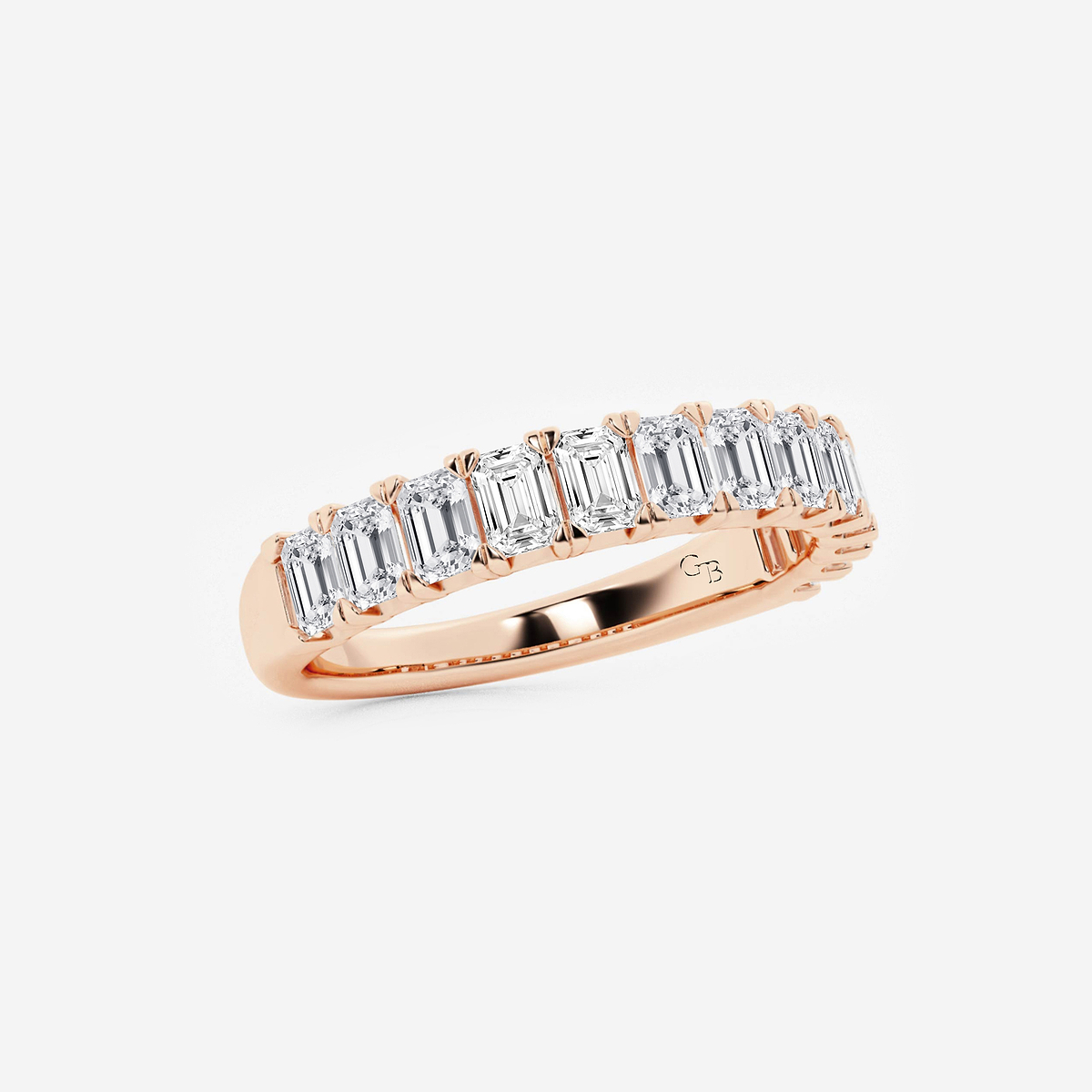Additional Image 1 for  1 1/2 ctw Emerald Lab Grown Diamond Wedding Band