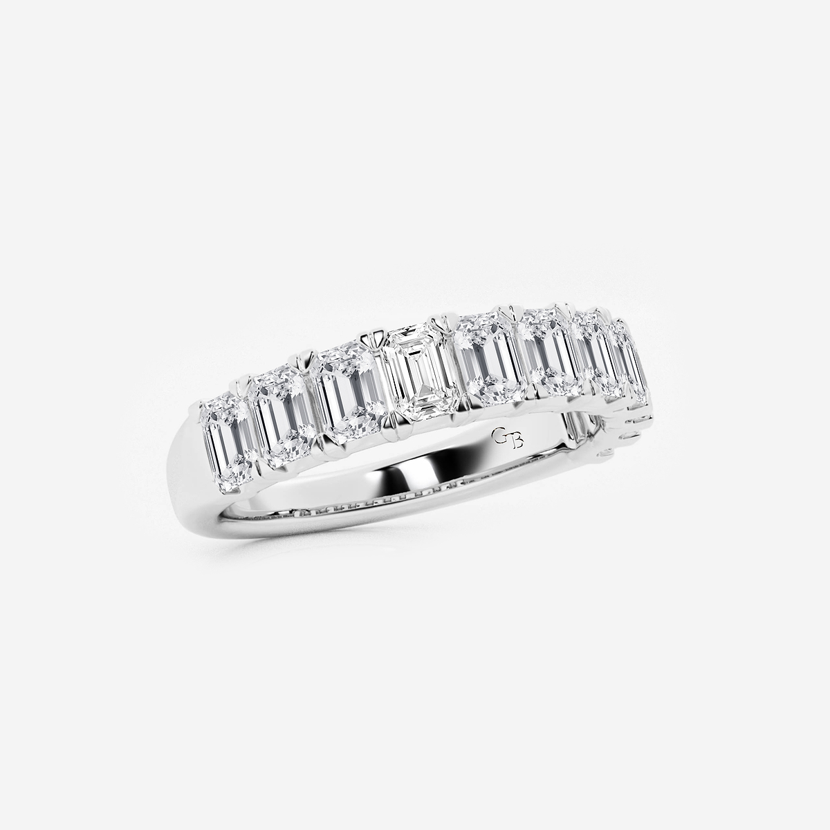 Additional Image 1 for  2 ctw Emerald Lab Grown Diamond Wedding Band