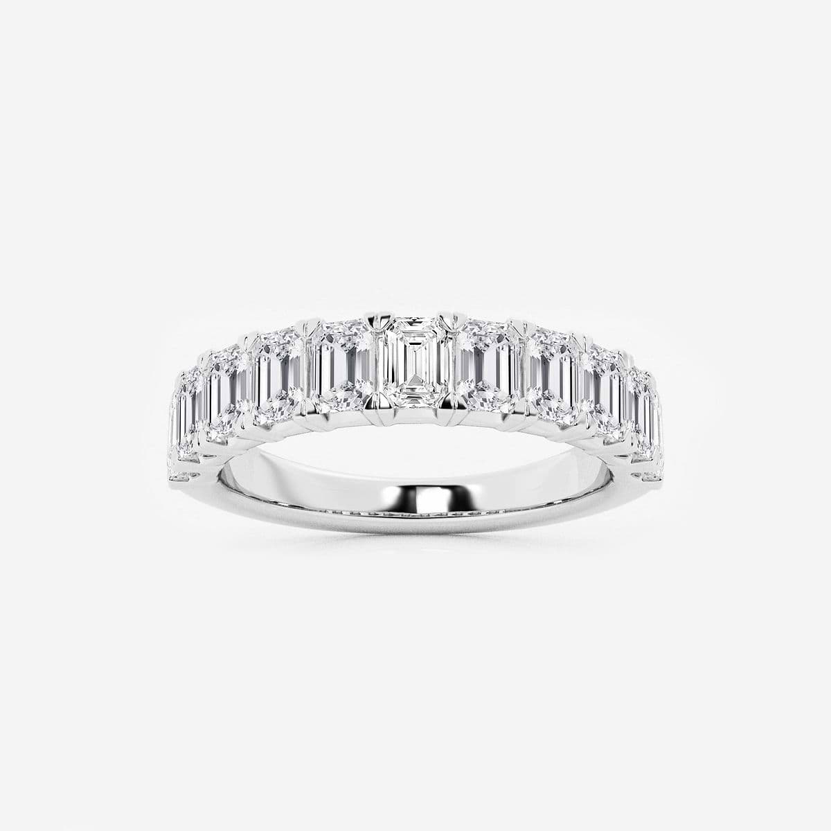 2 ctw Emerald Lab Grown Diamond Wedding Band