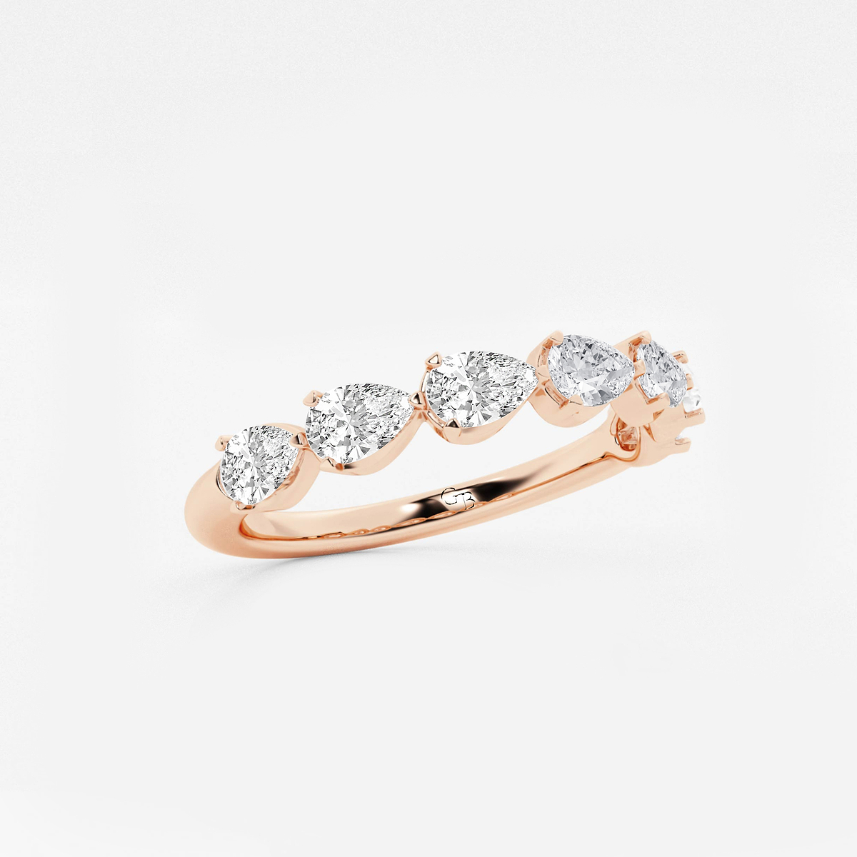 Additional Image 1 for  1 ctw Pear Lab Grown Diamond Floating Anniversary Band