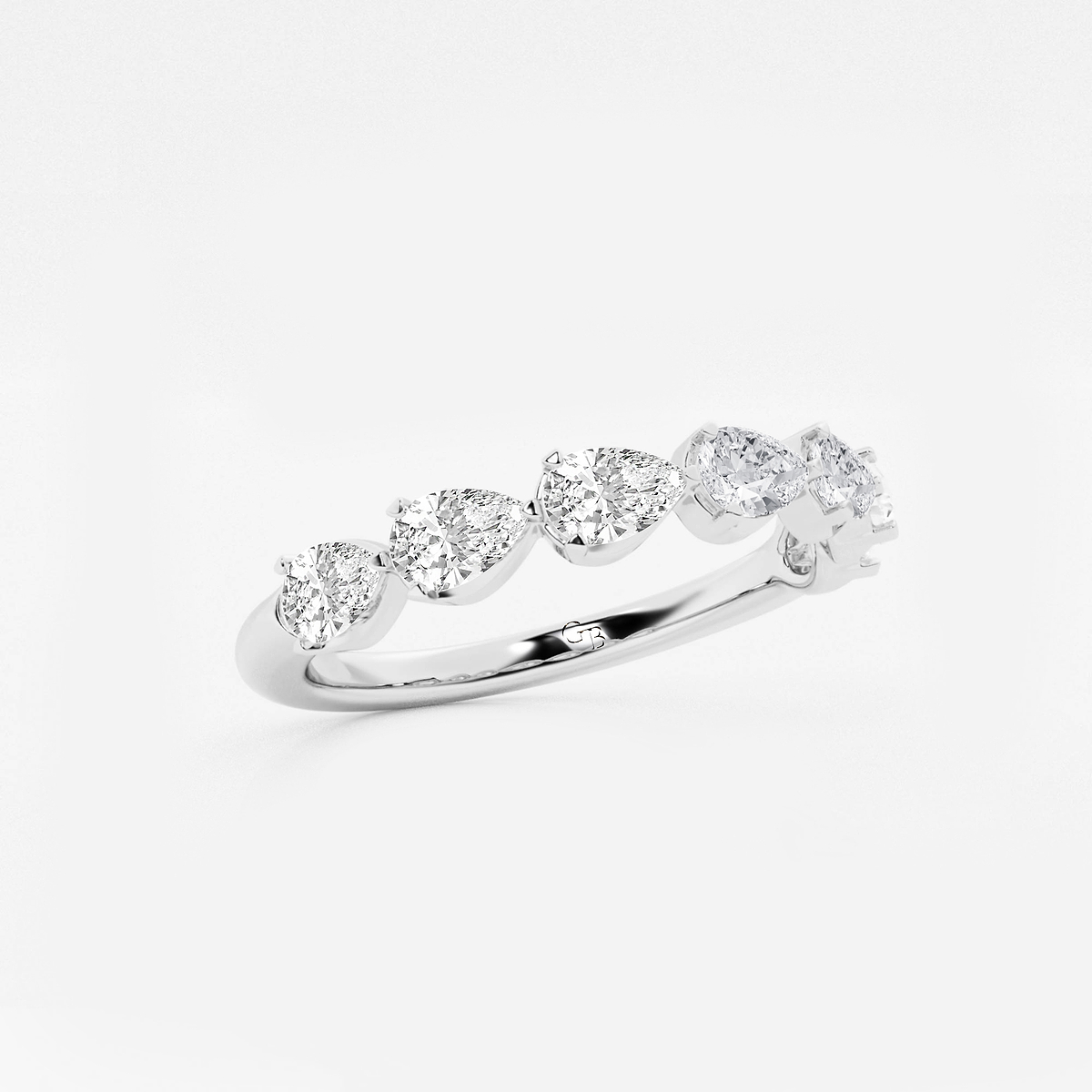 Additional Image 1 for  1 ctw Pear Lab Grown Diamond Floating Anniversary Band