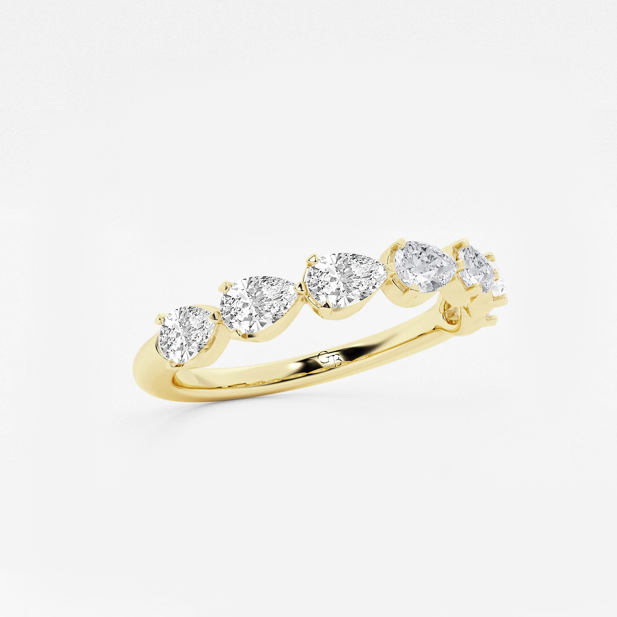 Additional Image 1 for  1 ctw Pear Lab Grown Diamond Floating Anniversary Band