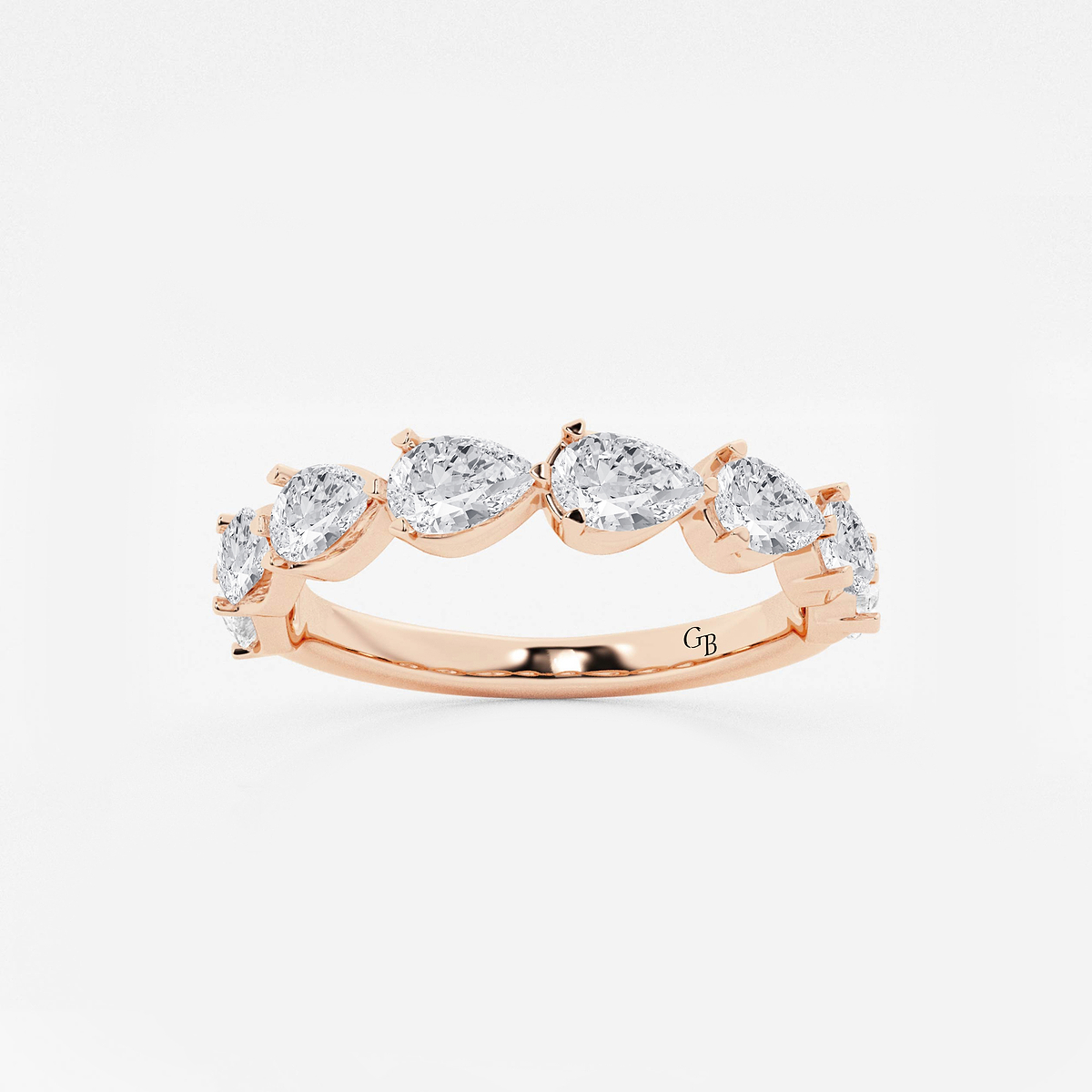 1 1/2 ctw Pear Lab Grown Diamond Floating Anniversary Band