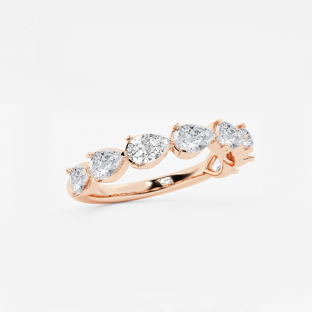 Additional Image 1 for  1 1/2 ctw Pear Lab Grown Diamond Floating Anniversary Band