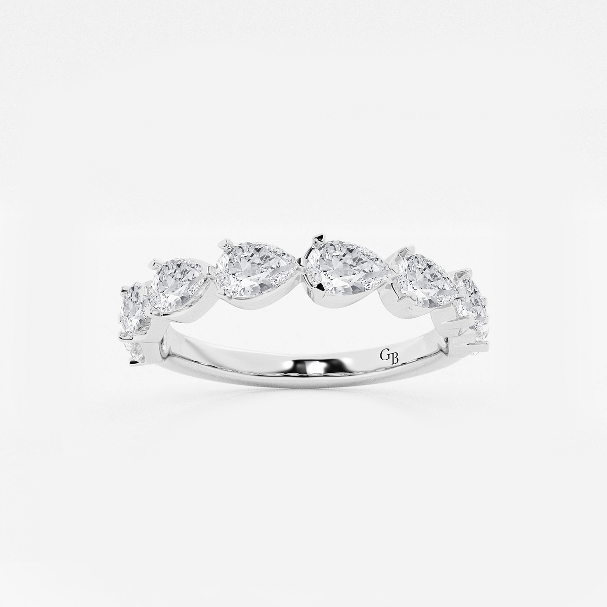 1 1/2 ctw Pear Lab Grown Diamond Floating Anniversary Band