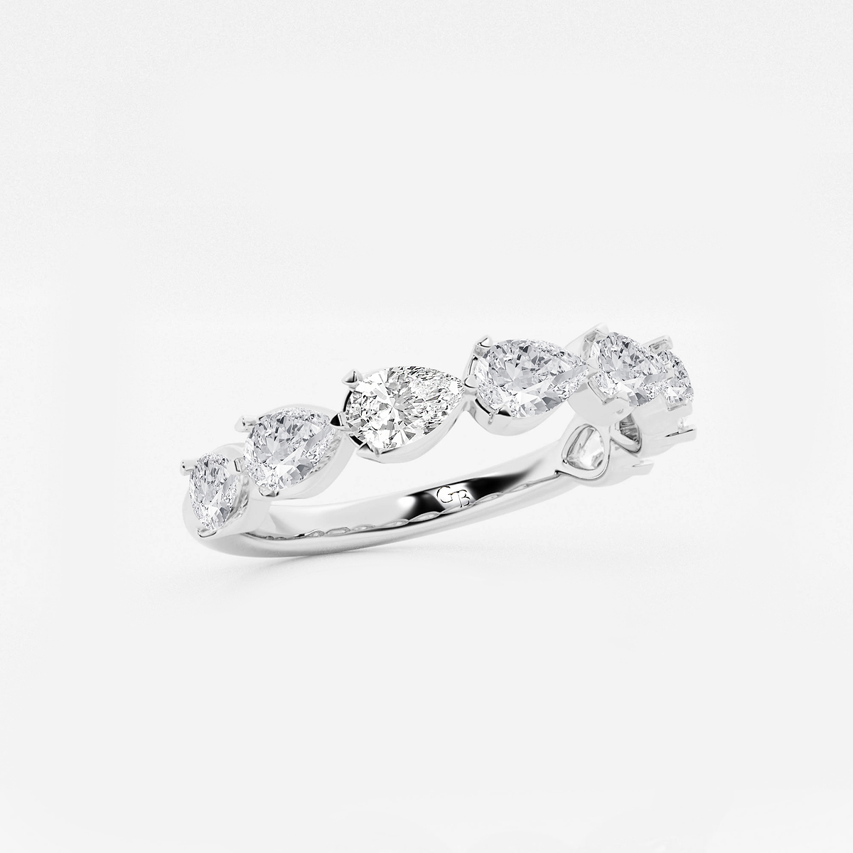 Additional Image 1 for  1 1/2 ctw Pear Lab Grown Diamond Floating Anniversary Band