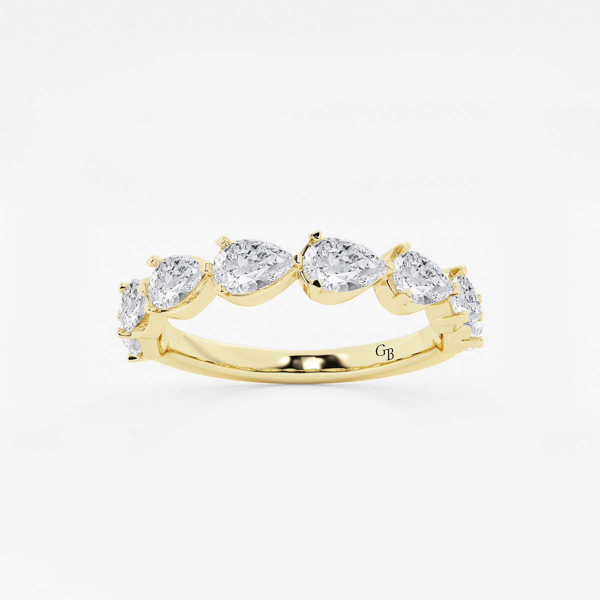1 1/2 ctw Pear Lab Grown Diamond Floating Anniversary Band
