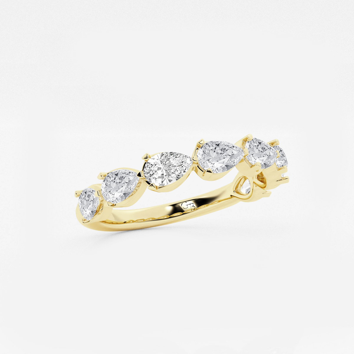 Additional Image 1 for  1 1/2 ctw Pear Lab Grown Diamond Floating Anniversary Band