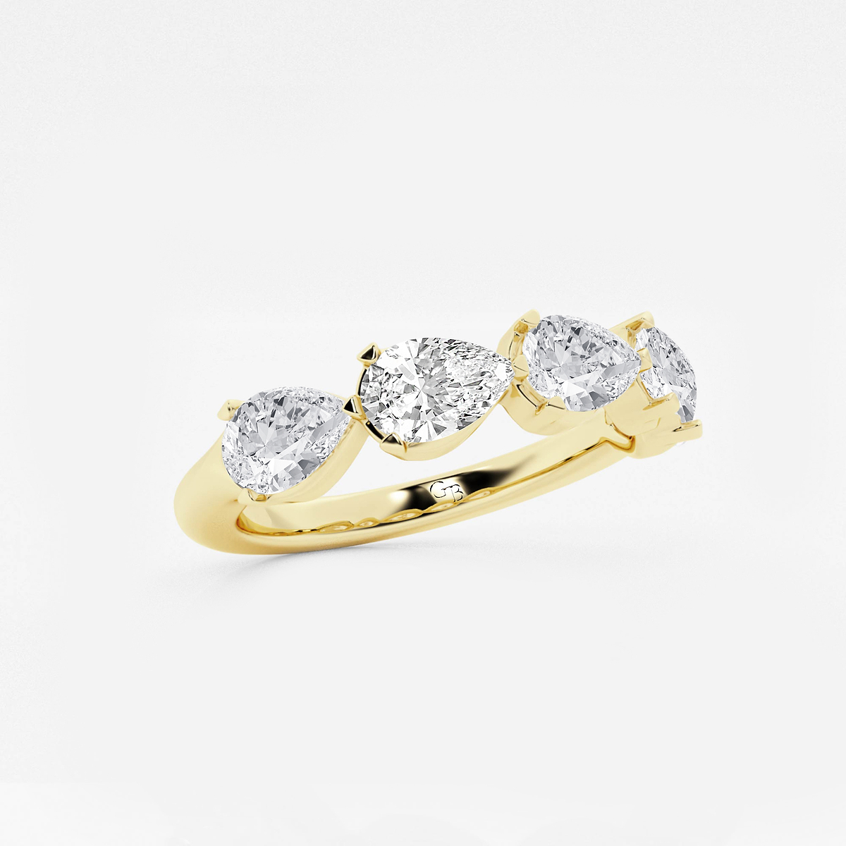 Additional Image 1 for  2 ctw Pear Lab Grown Diamond Floating Anniversary Band