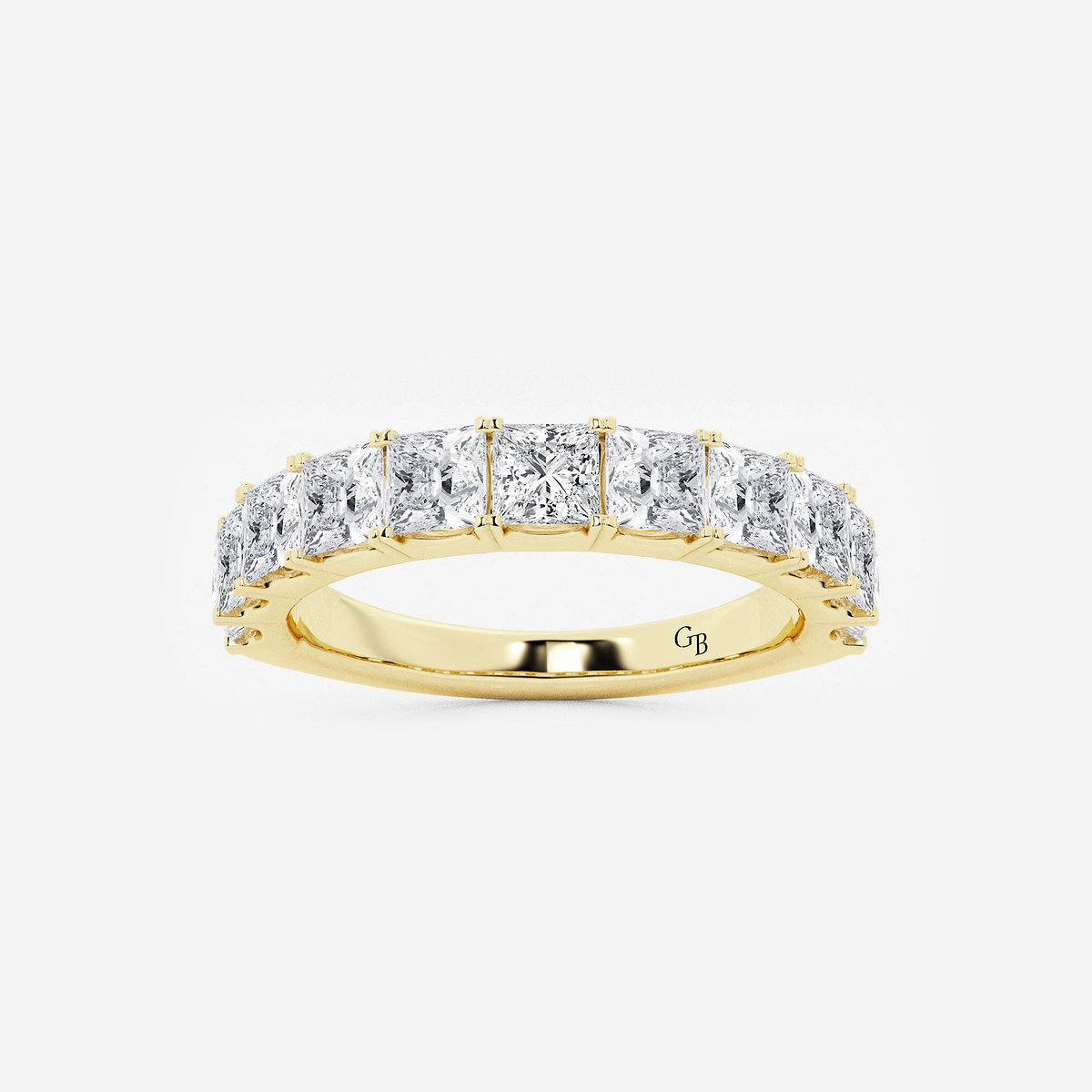 2 ctw Princess Lab Grown Diamond Wedding Band
