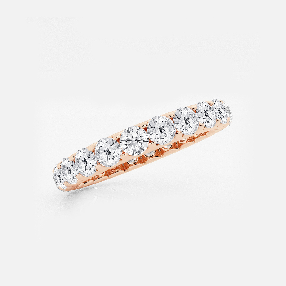 Additional Image 1 for  2 ctw U shaped Round Lab Grown Diamond Eternity Band - 3mm Width