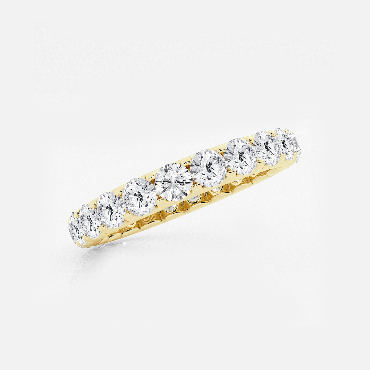 Additional Image 1 for  2 ctw U shaped Round Lab Grown Diamond Eternity Band - 2.8mm Width