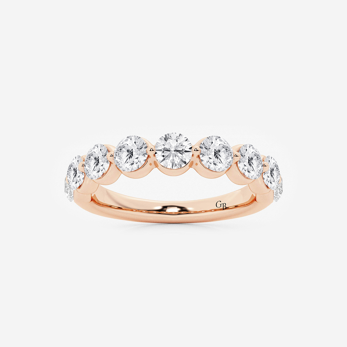 1 1/2 ctw Round Lab Grown Diamond Floating Wedding Band