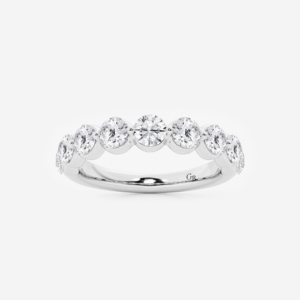 1 1/2 ctw Round Lab Grown Diamond Floating Wedding Band