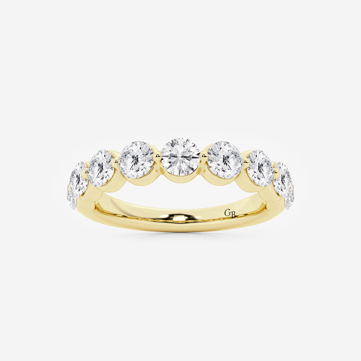 1 1/2 ctw Round Lab Grown Diamond Floating Wedding Band
