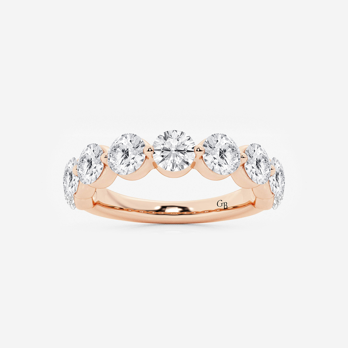 2 ctw Round Lab Grown Diamond Floating Wedding Band