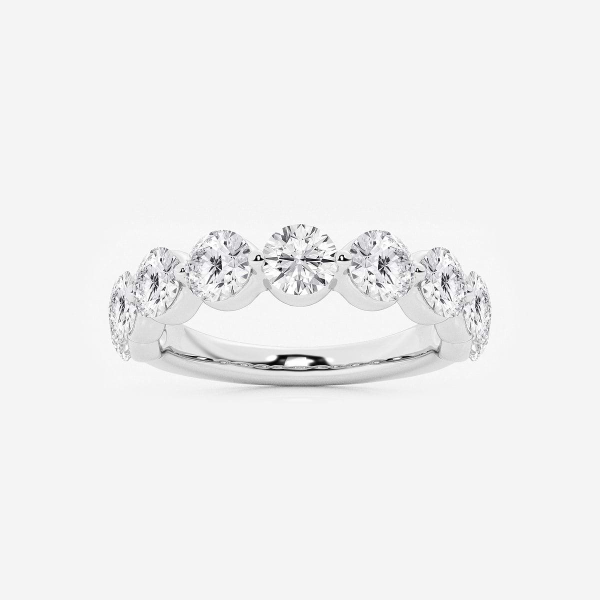 2 ctw Round Lab Grown Diamond Floating Wedding Band