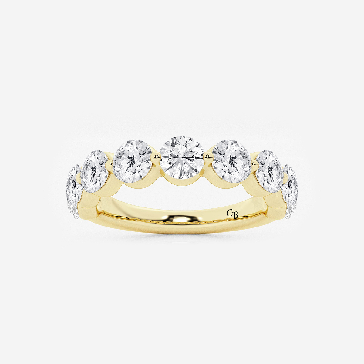 2 ctw Round Lab Grown Diamond Floating Wedding Band