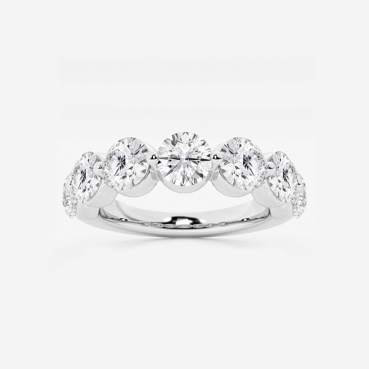 Jean 3 ctw Round Lab Grown Diamond Floating Anniversary Band