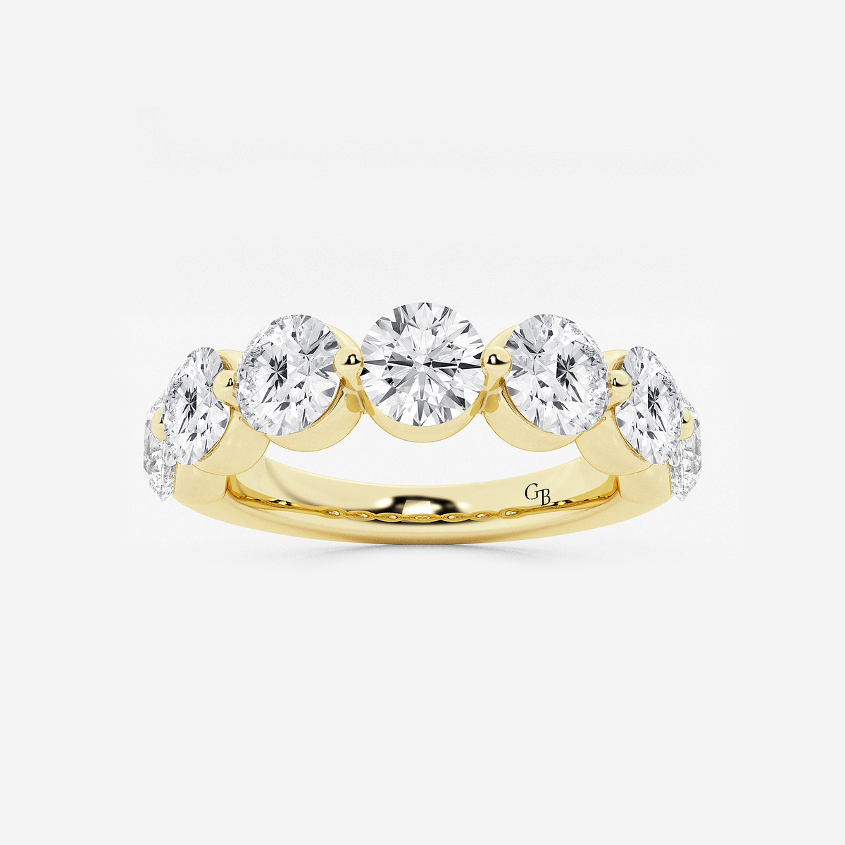 3 ctw Round Lab Grown Diamond Floating Anniversary Band