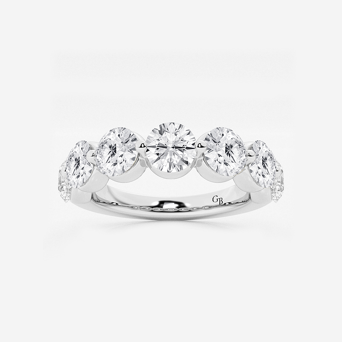 Jean Band - 3 ctw Round Lab Grown Diamond Floating Anniversary Band