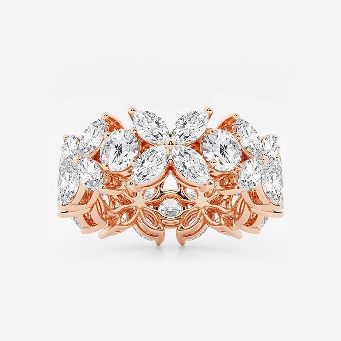 Flower Marquise Eternity Band