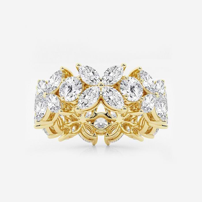 Flower Marquise Eternity Band