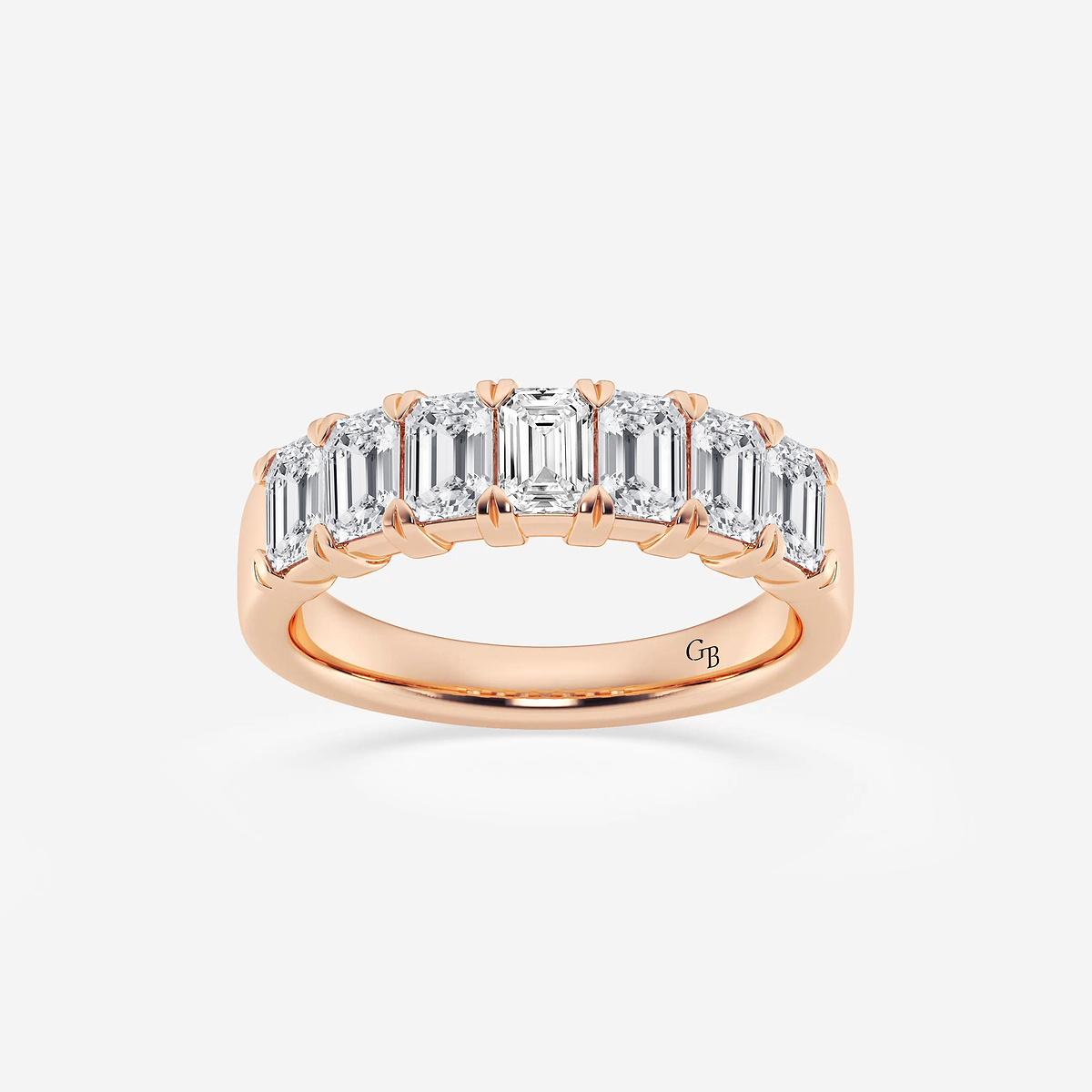 2 ctw Emerald Lab Grown Diamond Seven-Stone Anniversary Band