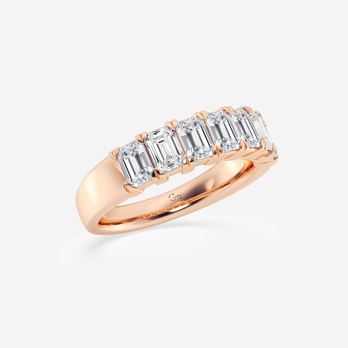 Additional Image 1 for  2 ctw Emerald Lab Grown Diamond Seven-Stone Anniversary Band