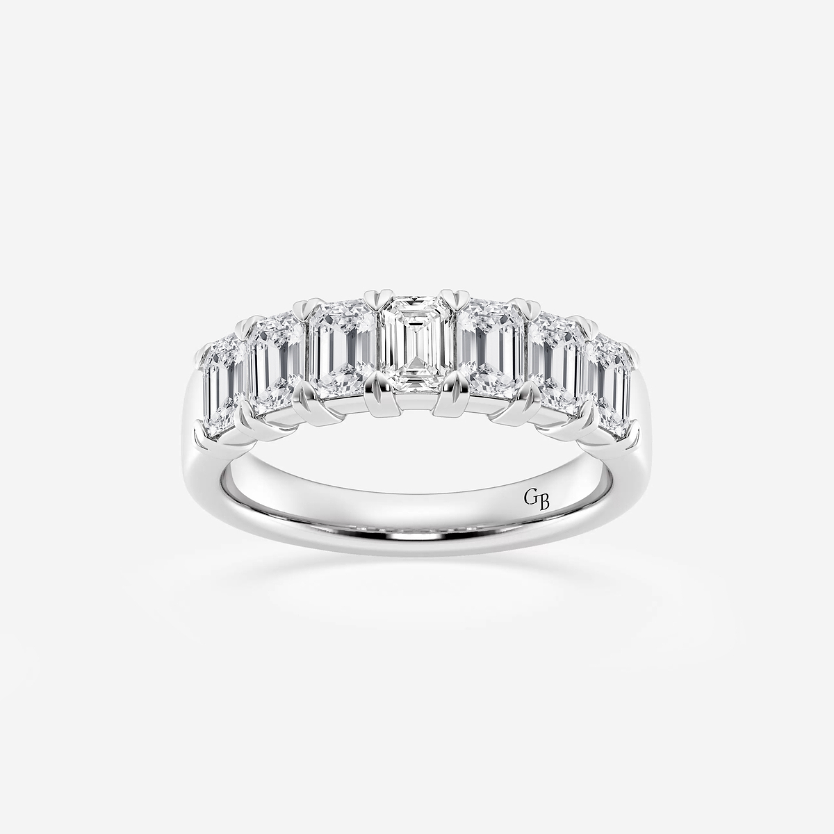 2 ctw Emerald Lab Grown Diamond Seven-Stone Anniversary Band