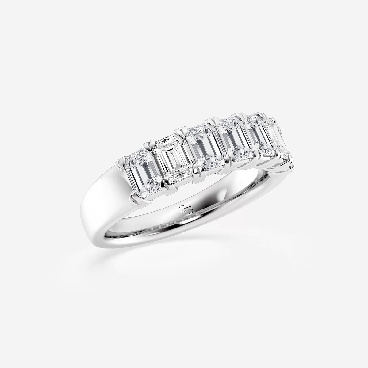 Additional Image 1 for  2 ctw Emerald Lab Grown Diamond Seven-Stone Anniversary Band