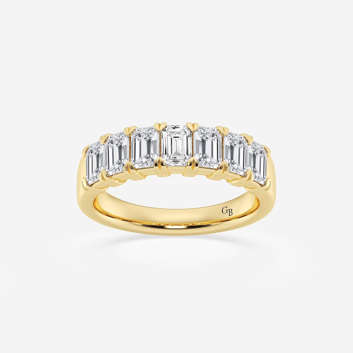 2 ctw Emerald Lab Grown Diamond Seven-Stone Anniversary Band