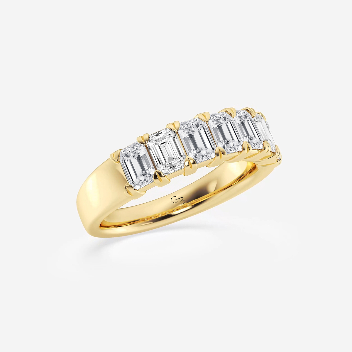 Additional Image 1 for  2 ctw Emerald Lab Grown Diamond Seven-Stone Anniversary Band
