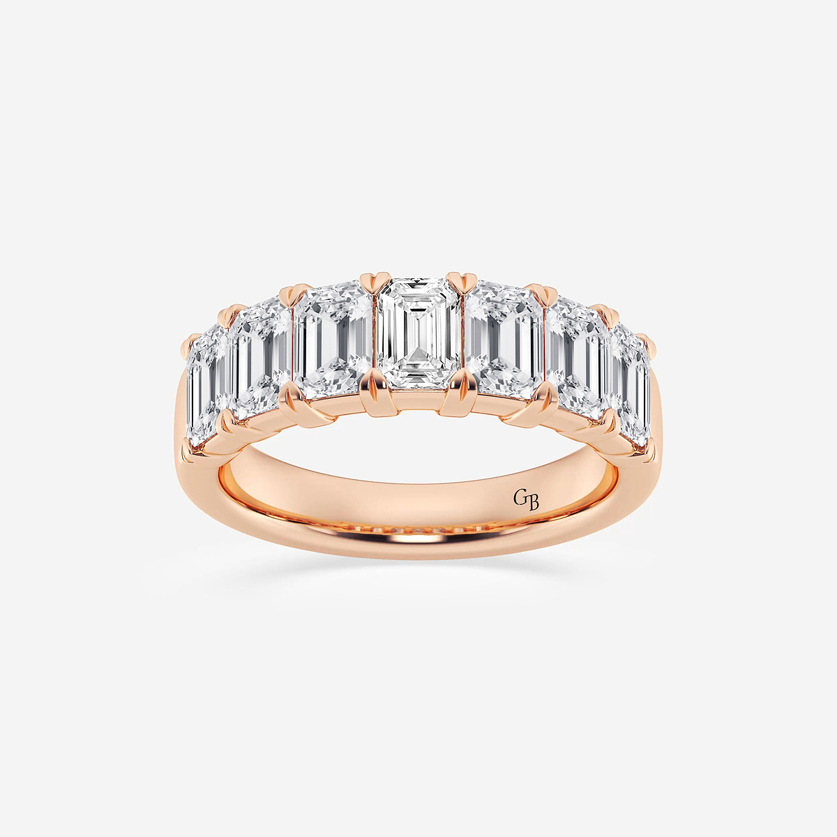 3 ctw Emerald Lab Grown Diamond Seven-Stone Anniversary Band
