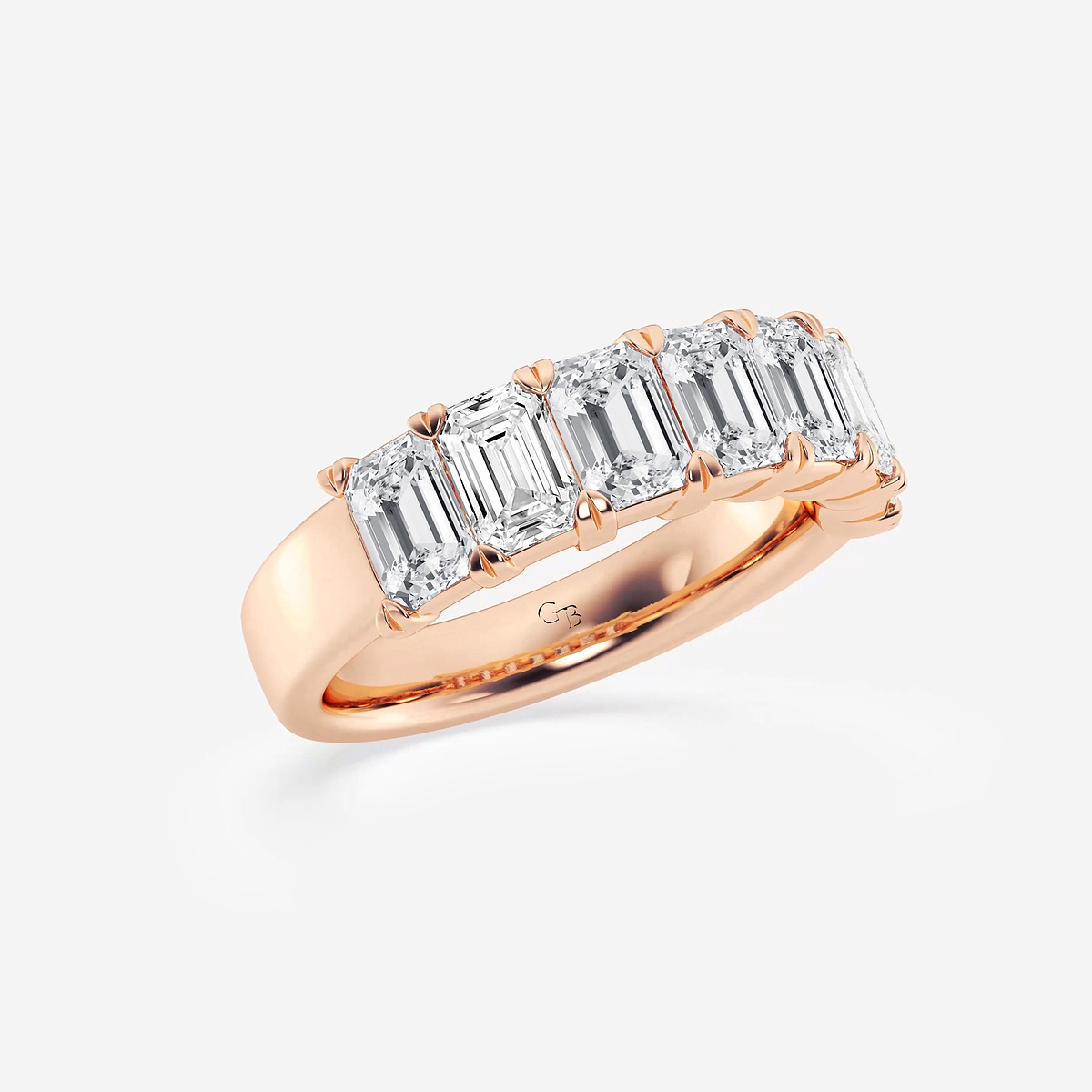 Additional Image 1 for  3 ctw Emerald Lab Grown Diamond Seven-Stone Anniversary Band