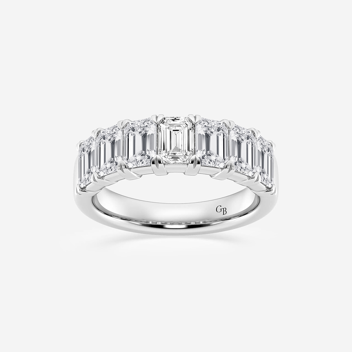 3 ctw Emerald Lab Grown Diamond Seven-Stone Anniversary Band