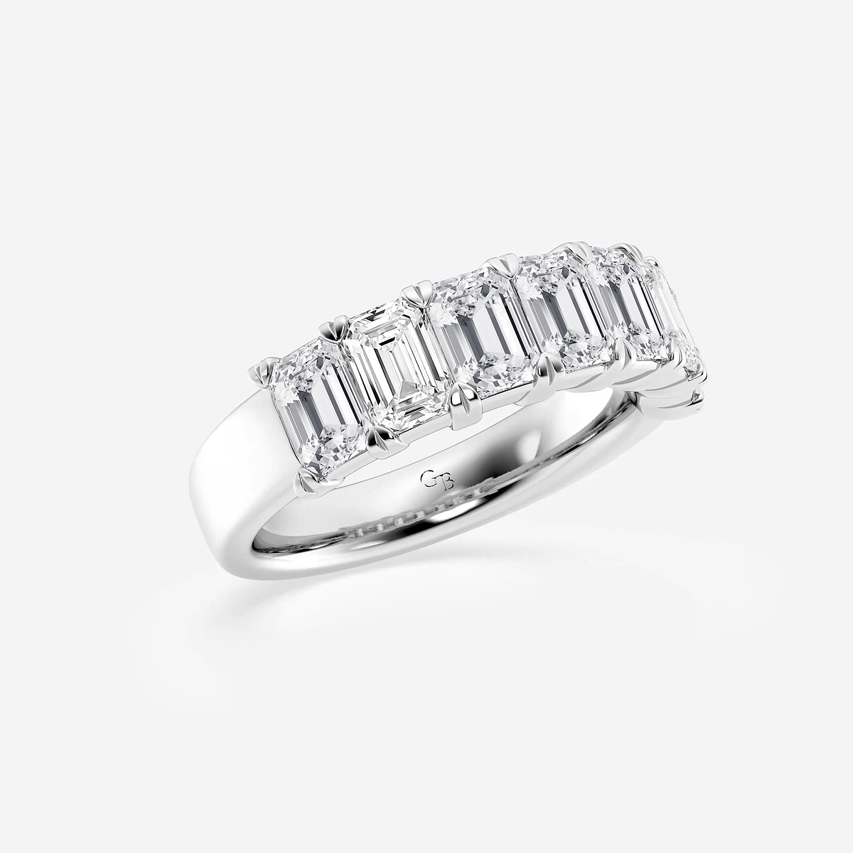 Additional Image 1 for  3 ctw Emerald Lab Grown Diamond Seven-Stone Anniversary Band