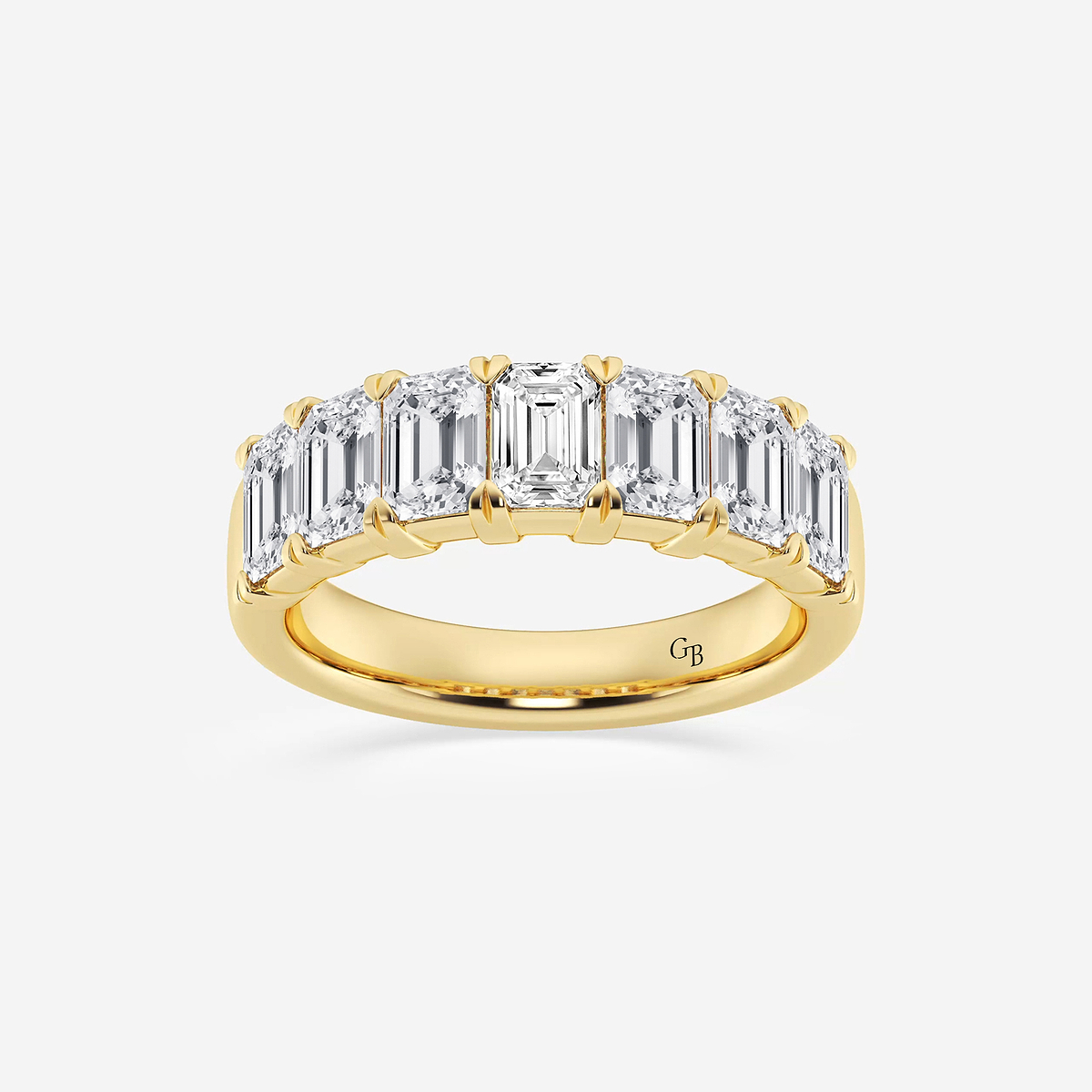 3 ctw Emerald Lab Grown Diamond Seven-Stone Anniversary Band