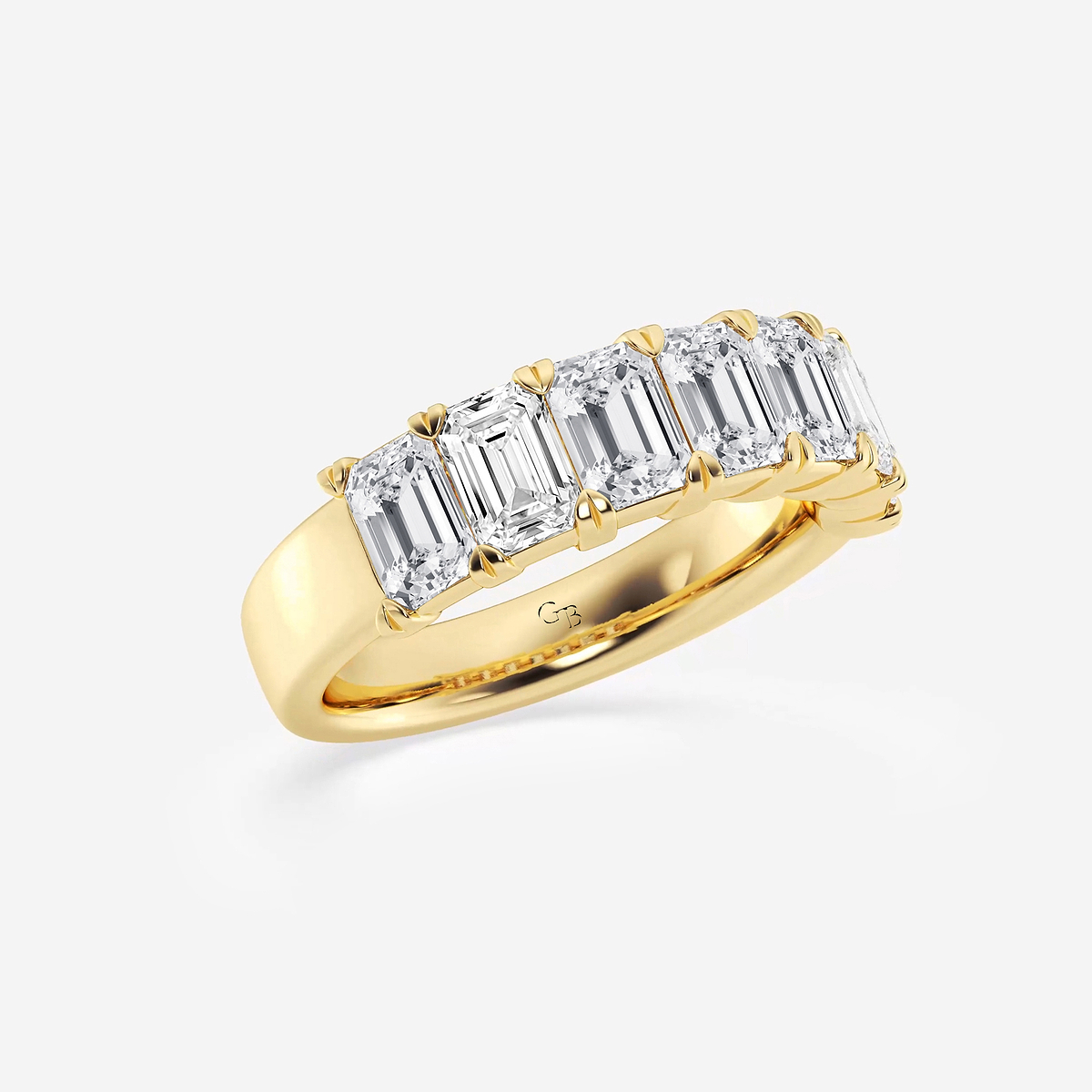 Additional Image 1 for  3 ctw Emerald Lab Grown Diamond Seven-Stone Anniversary Band
