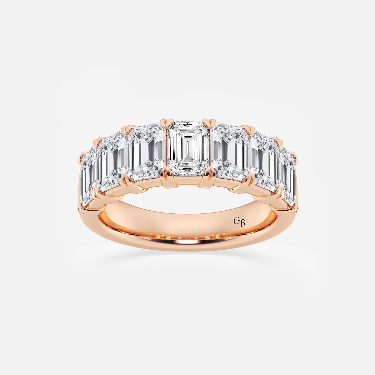 4 ctw Emerald Lab Grown Diamond Seven-Stone Anniversary Band