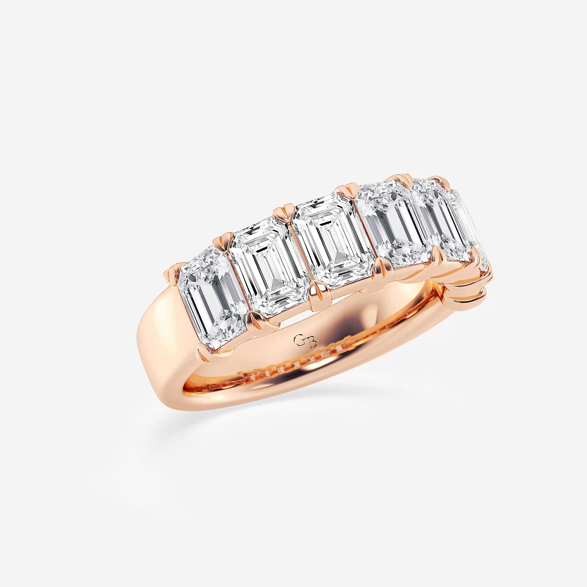 Additional Image 1 for  4 ctw Emerald Lab Grown Diamond Seven-Stone Anniversary Band