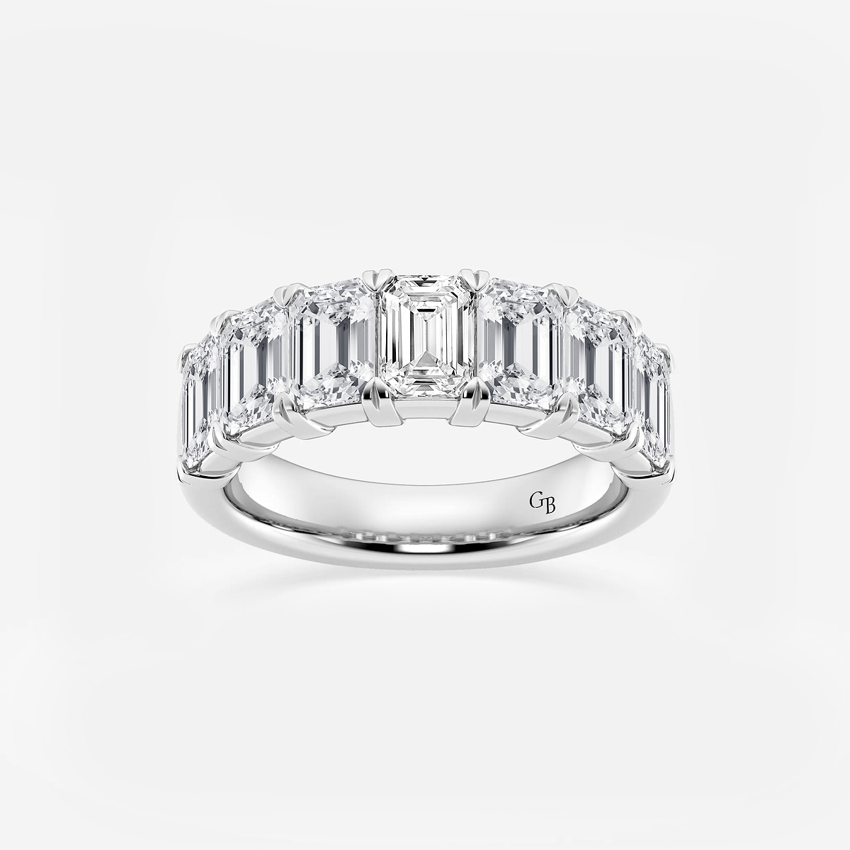 4 ctw Emerald Lab Grown Diamond Seven-Stone Anniversary Band