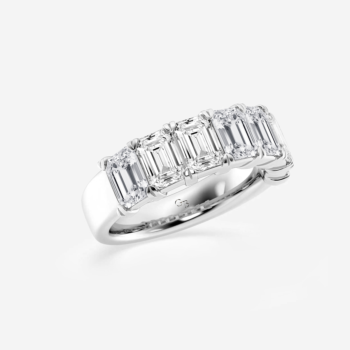 Additional Image 1 for  4 ctw Emerald Lab Grown Diamond Seven-Stone Anniversary Band