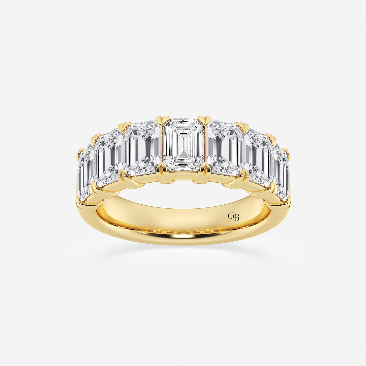 4 ctw Emerald Lab Grown Diamond Seven-Stone Anniversary Band