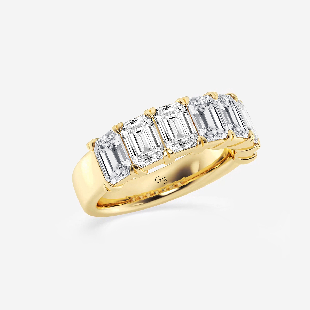 Additional Image 1 for  4 ctw Emerald Lab Grown Diamond Seven-Stone Anniversary Band