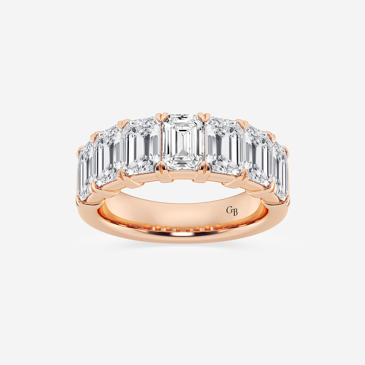 5 ctw Emerald Lab Grown Diamond Seven-Stone Anniversary Band